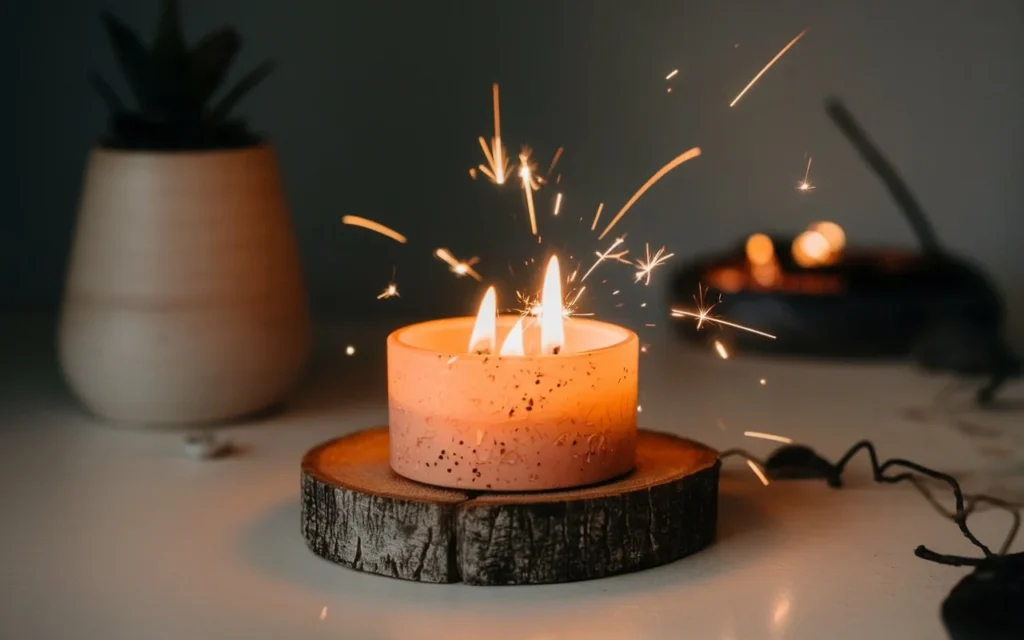 Sparkspitter candle