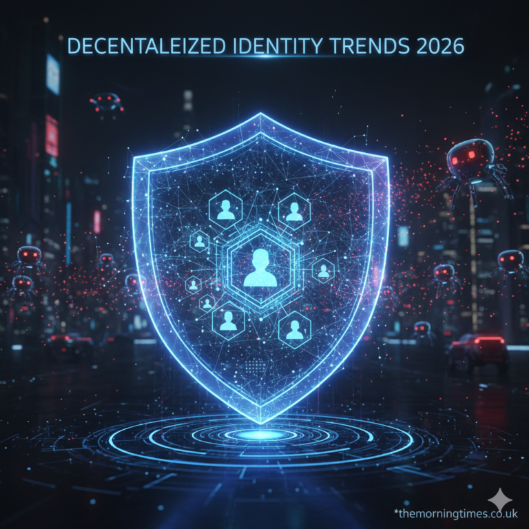 Decentralized Identity Trends 2026: Taking Back Control of Your Data A digital shield representing Decentralized Identity Trends 2026 - themorningtimes.co.uk